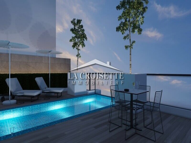 Penthouse S+3 avec terrasse et piscine aux Jardins de Carthage